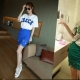 25899#2014新款女裝 韓版熱賣時尚字母上衣+優雅鏤空包臀裙套裝